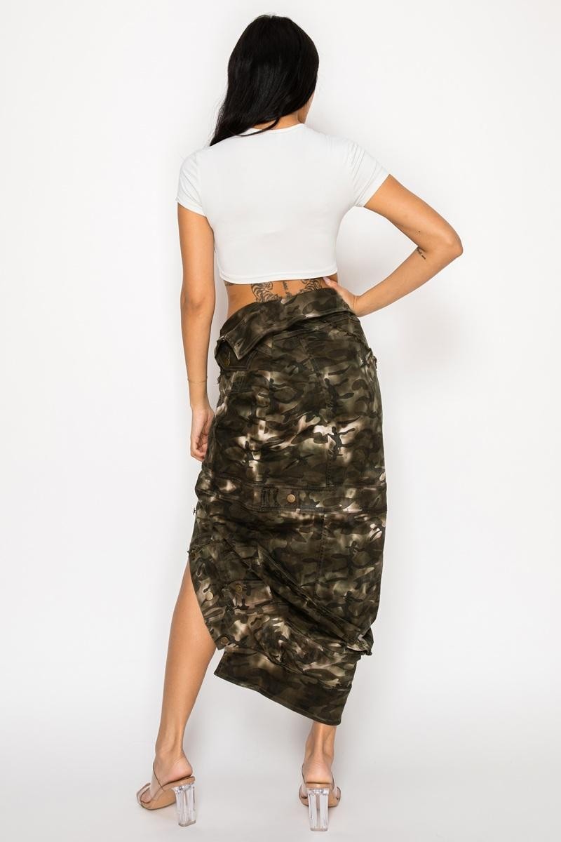 Washed Jacket Inspired Skirt