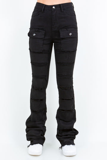 Stacked Ripped Pant with - OLD