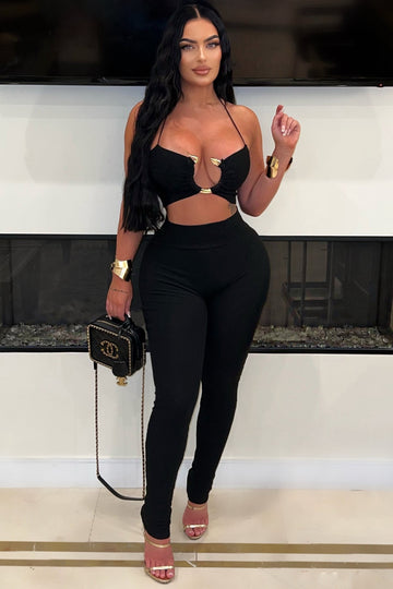 Snake Trim Legging Set