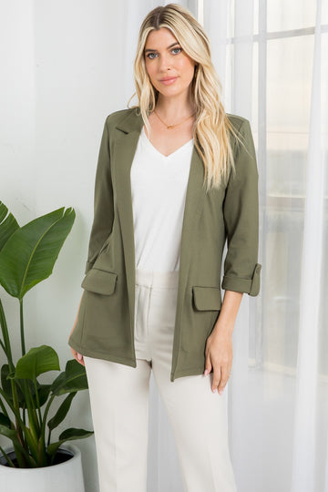 Roll-Up Sleeve Blazer