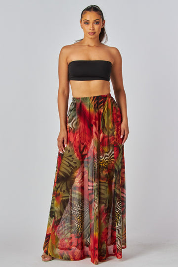 Mesh Cover Up Skirt
