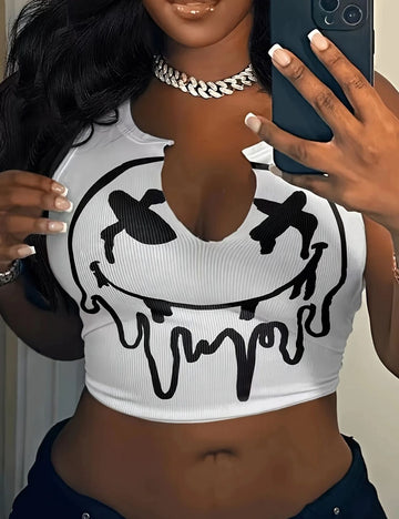 Sleeveless Graphic Shirt