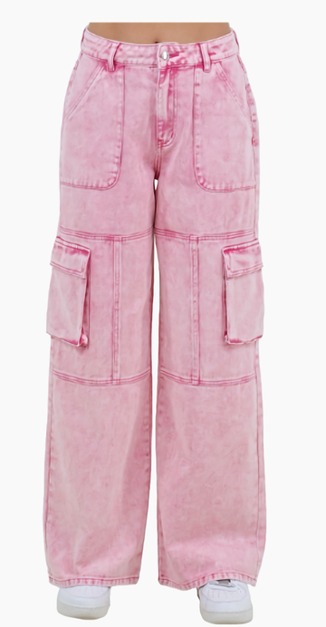 High Waist Wide Leg Cargo Pants