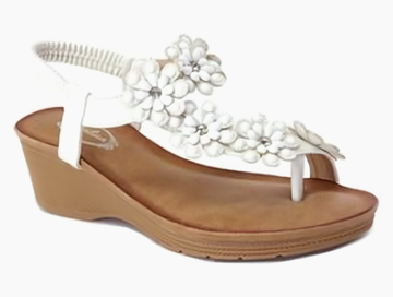 Ladies comfort flower peep toe Sandal