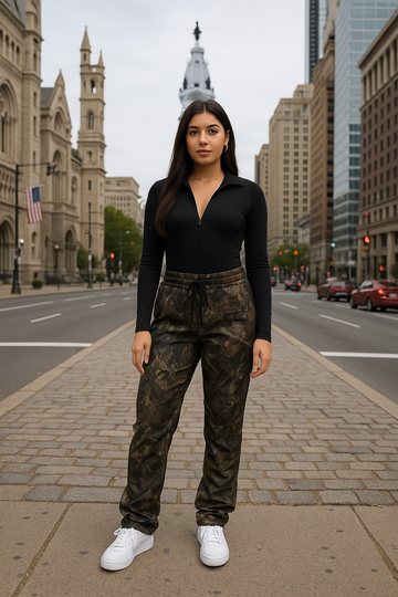 Print stacked Pants