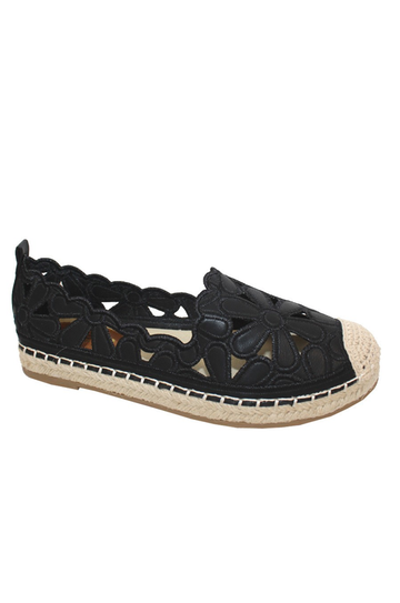 Floral Cutout Espadrille Slip-On