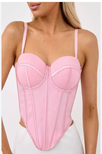 Satin Sweet Heart Corset Top