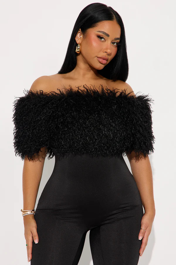 Fur Shawl Jumper