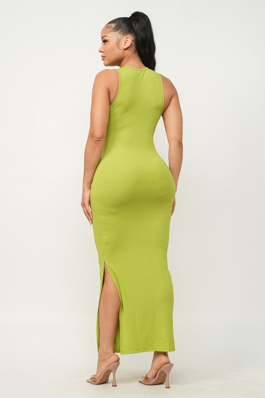 Sleeveless Side Slit Bodycon Dress JULIA