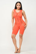 SEAMLESS SCOOP NECK ALL OVER FISHNET ROMPER JULIA