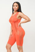 SEAMLESS SCOOP NECK ALL OVER FISHNET ROMPER JULIA