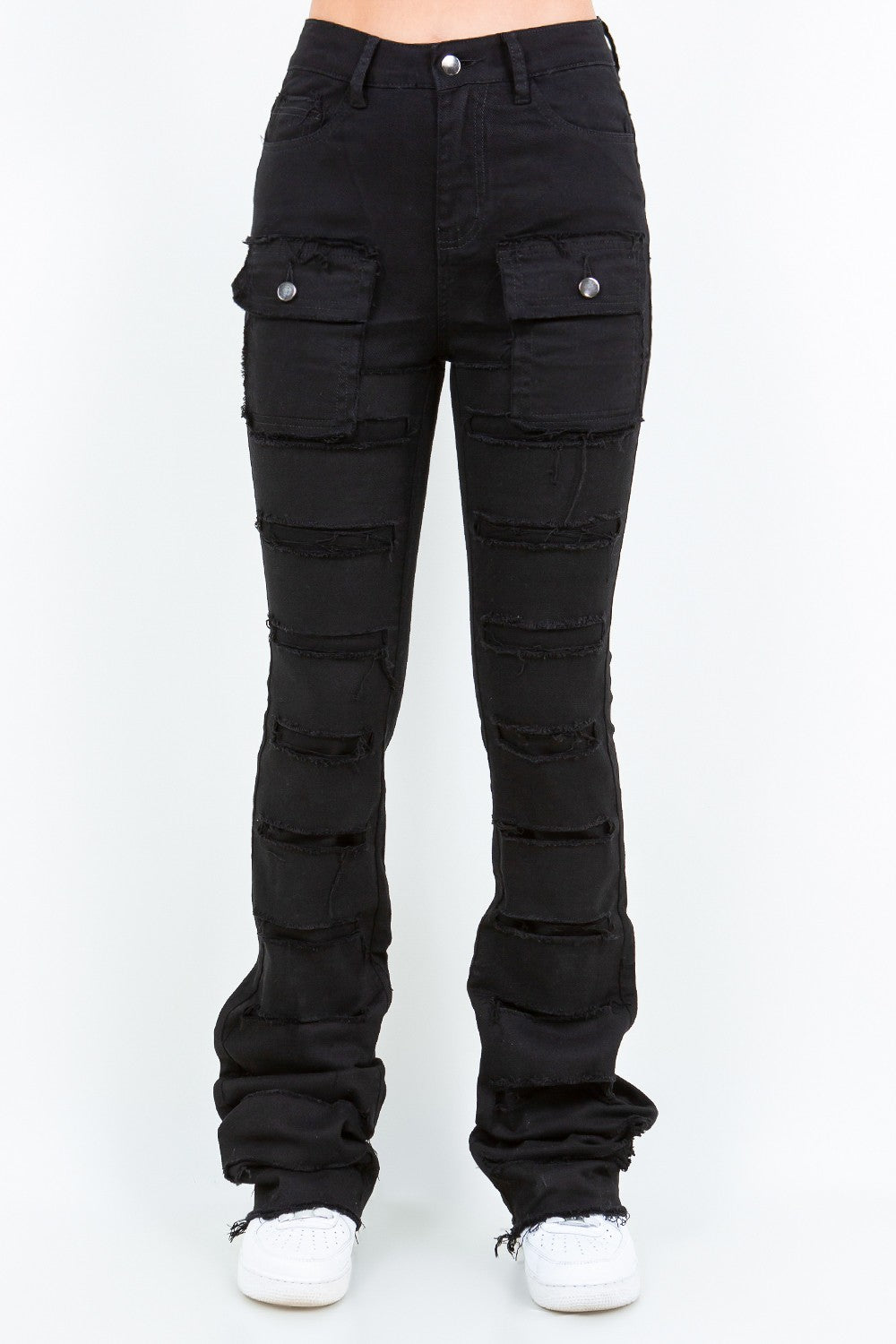 Stacked Ripped Pant with  - OLD