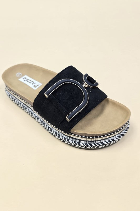 Platform Sandal with Buckle