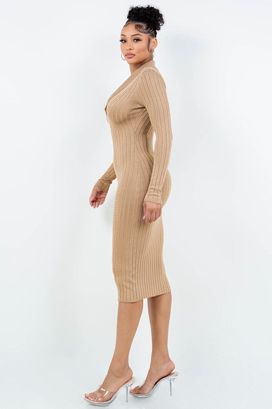 Keepin' it Classy Collared Ribbed Dress