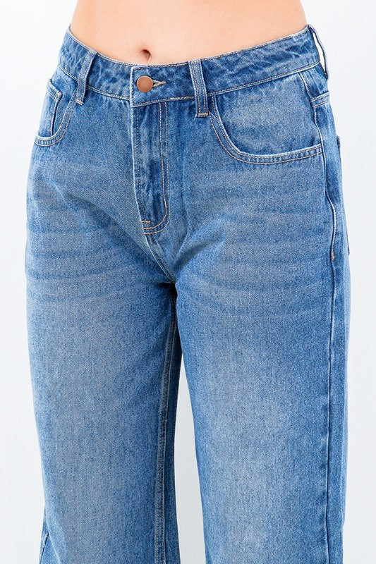 Loose Fit Straight Leg Jeans