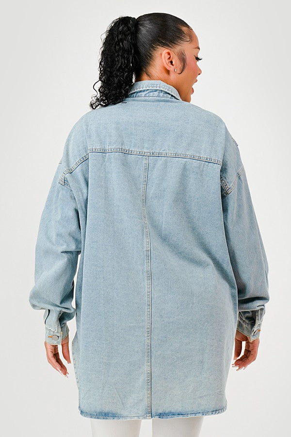 Denim Shirt with Patches