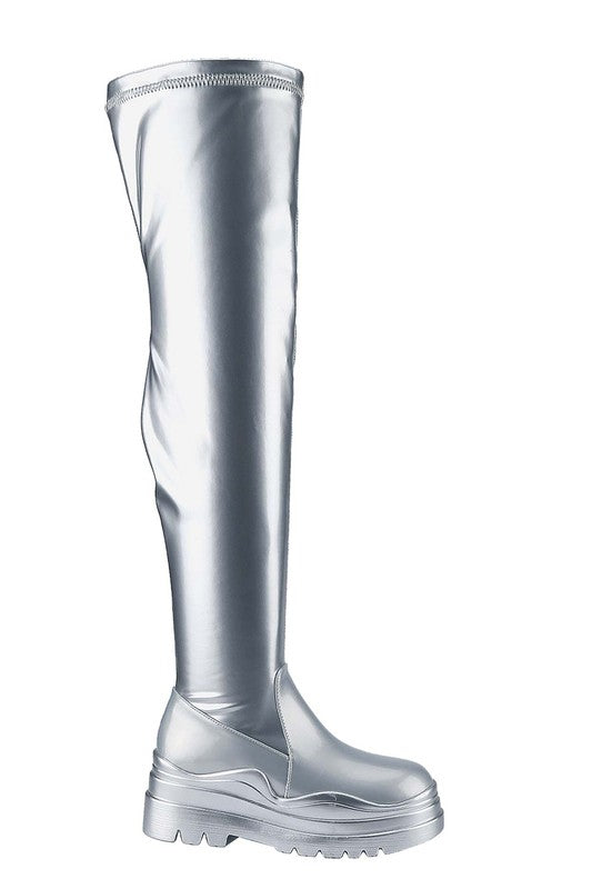 Lug Sole Thigh High Boots WEEBOO INTERNATIONAL INC.