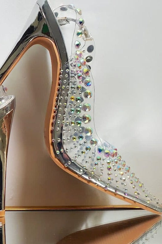 Rhinestone Clear Heels BERNESS