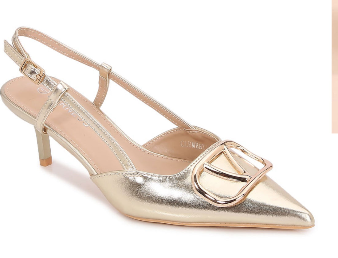 Pointy Toe Kitten Heel Pumps