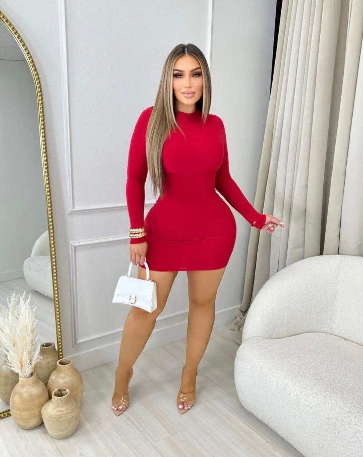 Long Sleeve Mini Dress 