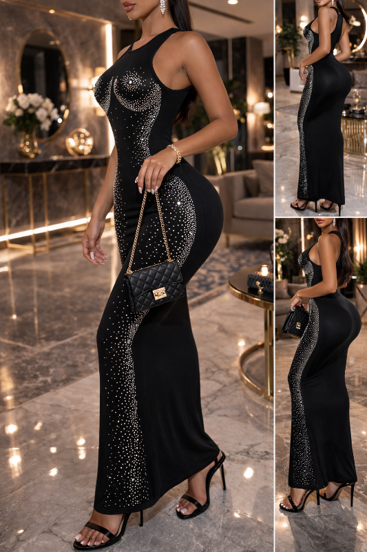 Make a statement in this Body Print Dress, where bold graphics meet fearless style. 