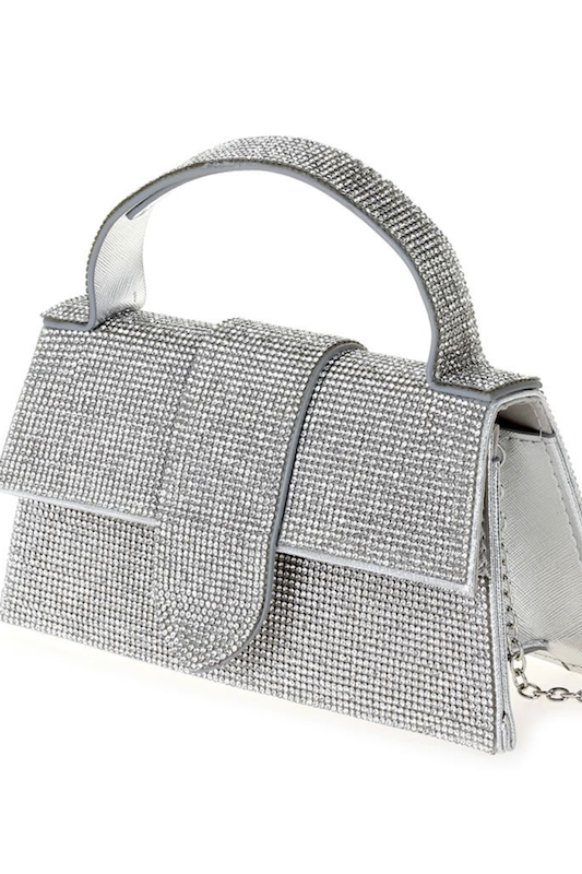 Chic Rhinestone Bag with Handle