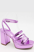 Strappy Metallic Platform Heel J.P ORIGINALS