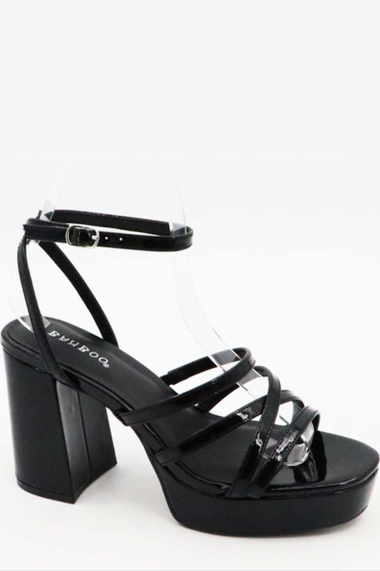 Strappy Metallic Platform Heel J.P ORIGINALS