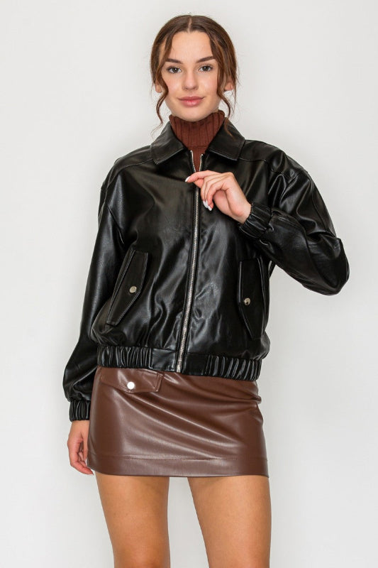 Crinkle Pu Jacket