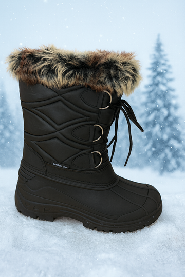 Fur Trim Snow Boots-OLD