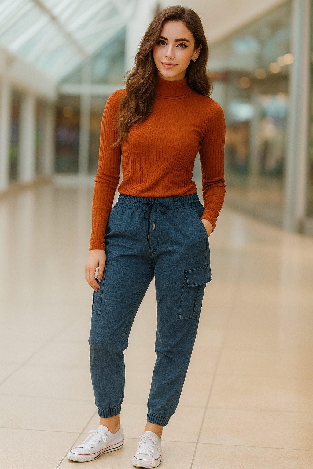 Denim Cargo Jogger