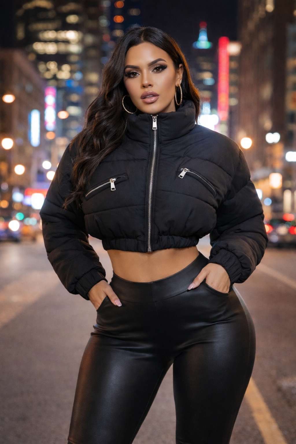 Stay bold and compact with this cropped puffer jacket that commands attention. Engineered with