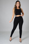 Sleeveless Crop Top And Leggings Sets DAISY