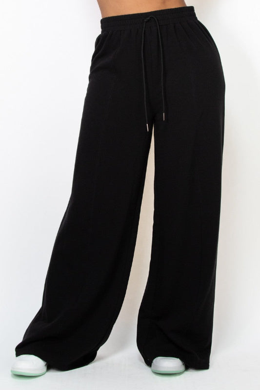 Drawstring Wide Leg Pants