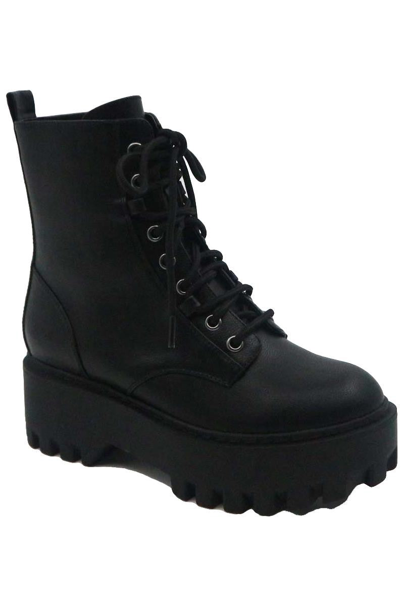 Lace Up Platform Bootie