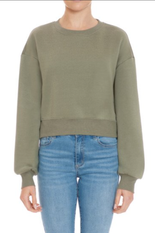 Fleece Sweater Crop Top