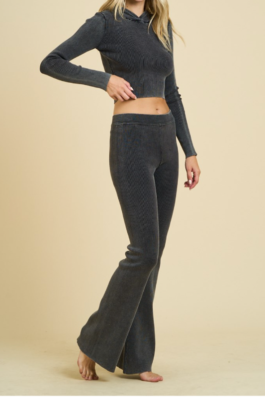 Ribbed Hoodie Pant Set