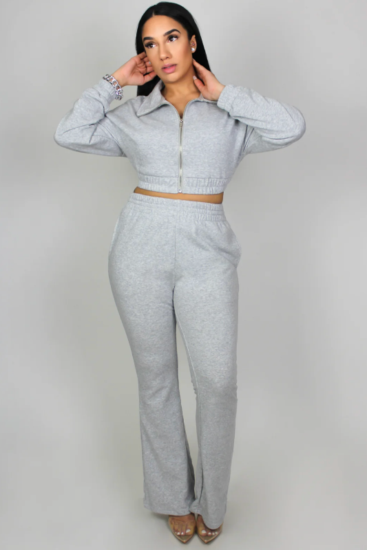 Fleece Turtleneck Zip and Pant Set