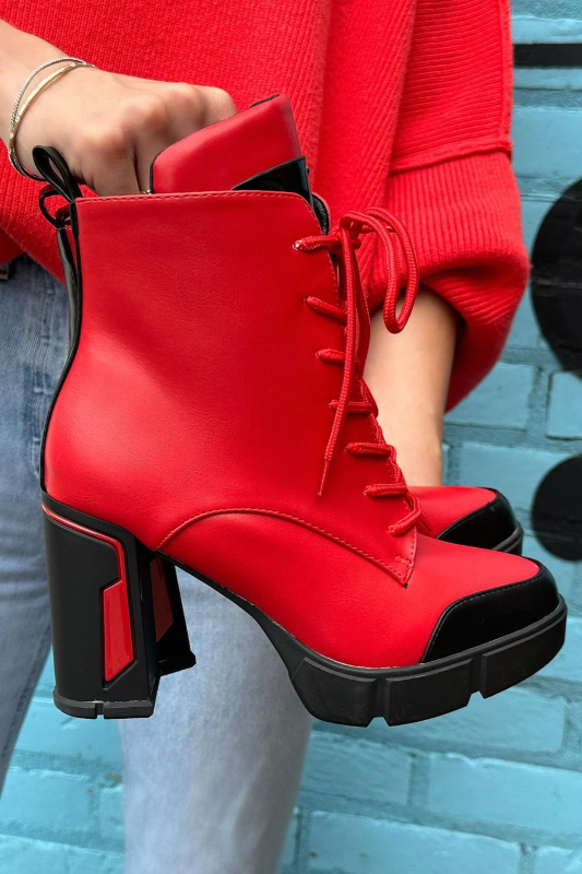 Platform Lace up Combat Booties SUMMER RIO CORP