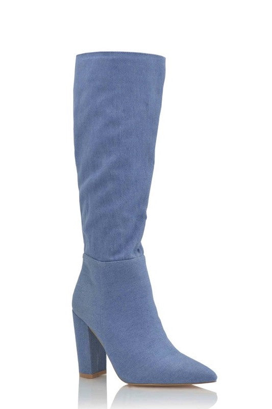 Knee High Boot with Thick Heel OLI J INC