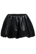 PU Leather Bubble Mini Skirt K TOO