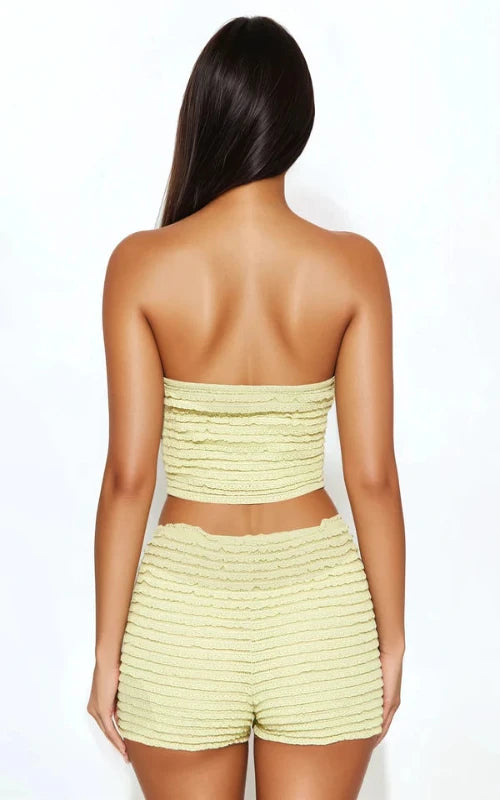 Ruffle Tube Top and Short Set