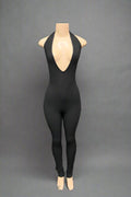 Neck Back Lace Up Jumpsuit PRETTY KNIT
