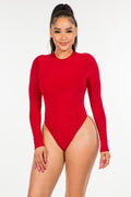 Elevate your style with the Mock Neck Lined Basic Bodysuit from Got the Look.
