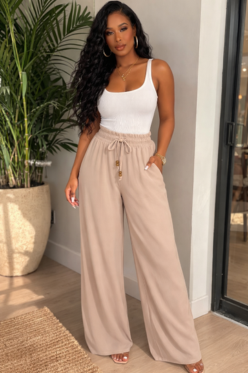 High Rise Wide Leg Pant