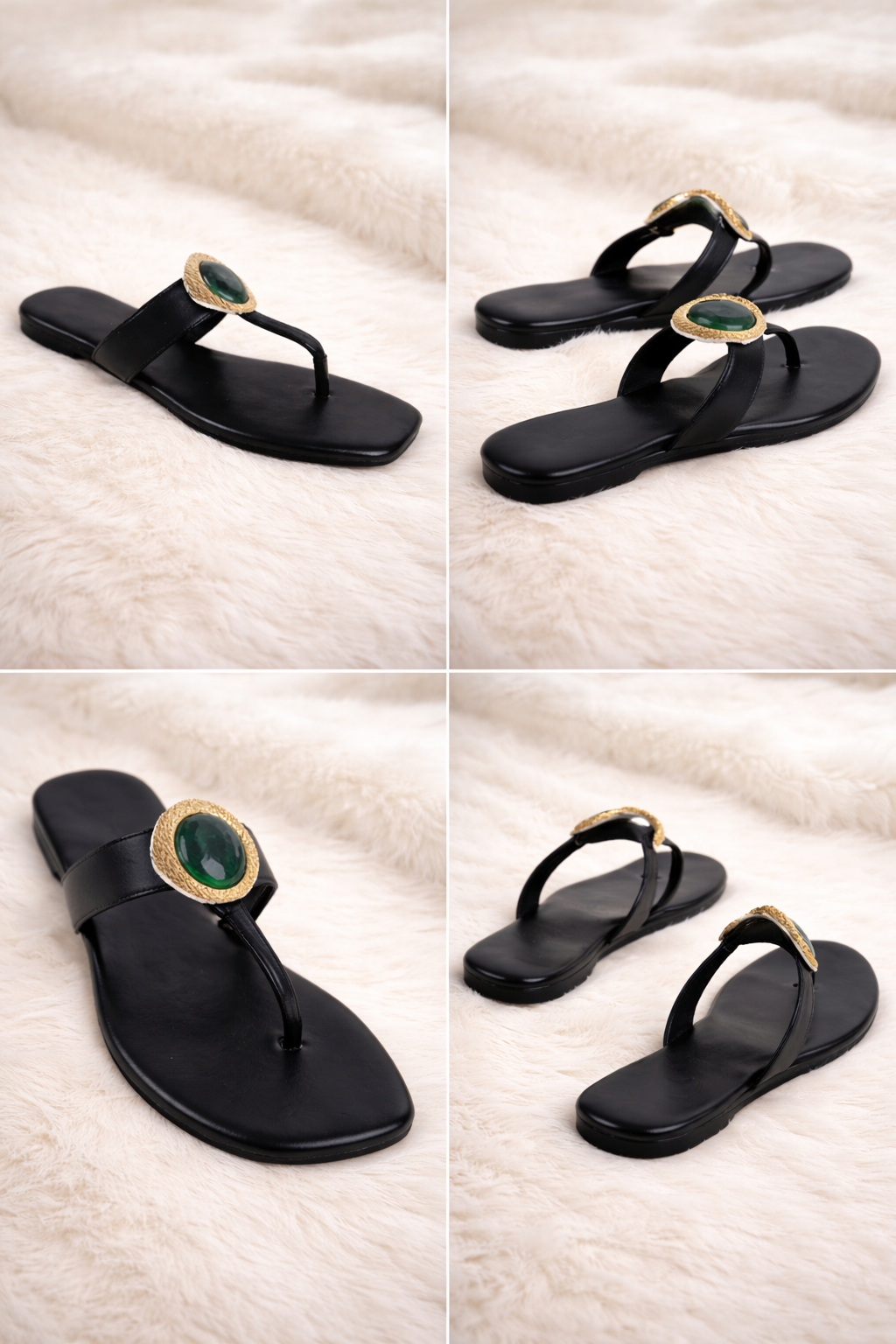 Golden Medallion Toe Ring Sandal