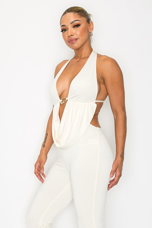 Vneck Shirt and Pant Set
