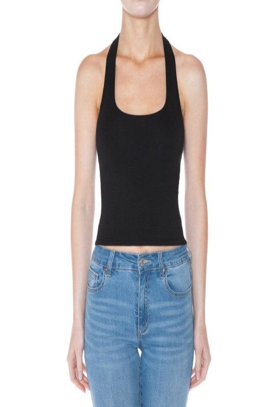 Double Layer Halter Top