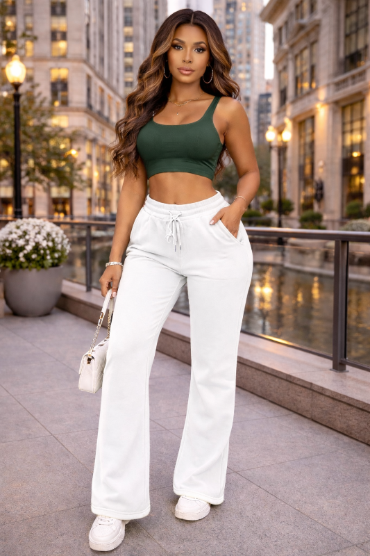 Introducing our Stacked Sweatpants - the epitome of luxury loungewear. 