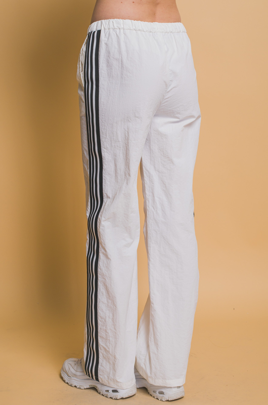 Drawstring-Waist Side-Stripe Track Pants